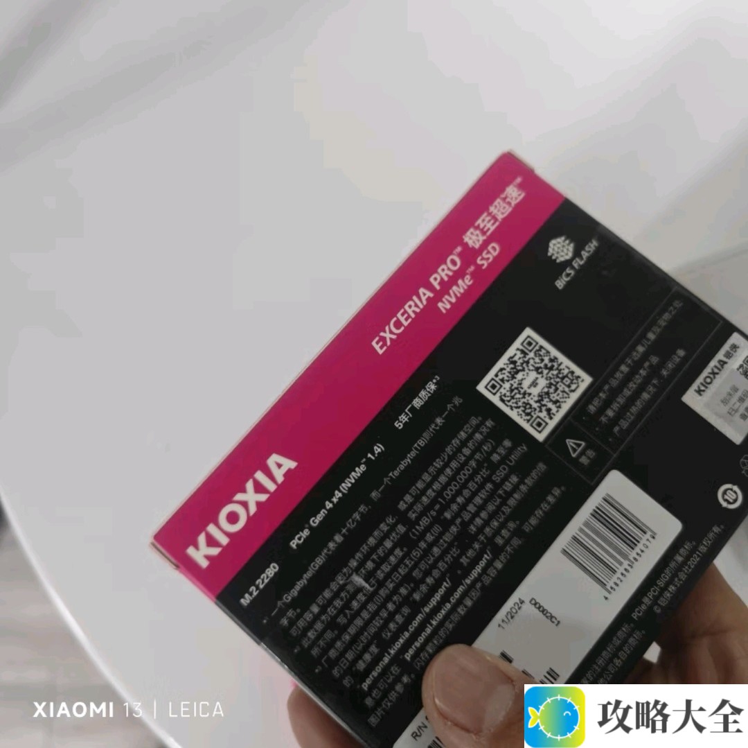 铠侠（Kioxia）EXCERIA PLUS G4 VD10 2TB